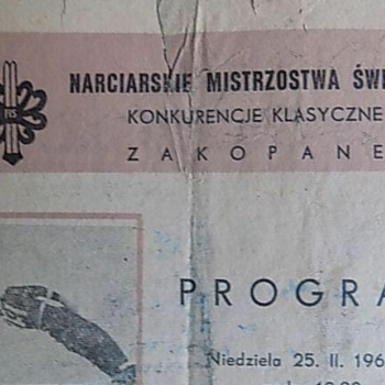 Ogłoszenie - Program skoków narciarskich 1962r. Zakopane UNIKAT !!! - 170,00 zł