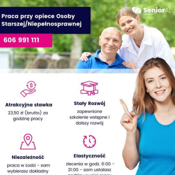 Ogłoszenie - Opiekun Osoby Starszej / Niepełnosprawnej - 24,00 zł