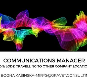 Ogłoszenie - GLOBAL COMMUNICATION MANAGER