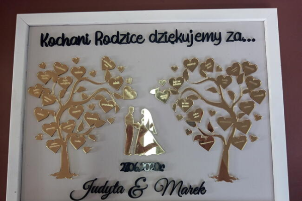 Ogłoszenie - Obraz dla rodziców, podziękowanie złote - 140,00 zł