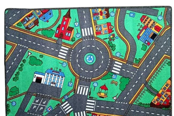 Ogłoszenie - Dywan z grafiką ulic - produkt Nowy 80x120 - 32,00 zł