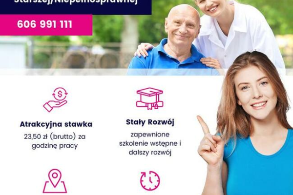 Ogłoszenie - Opiekun Osoby Starszej / Niepełnosprawnej - 24,00 zł