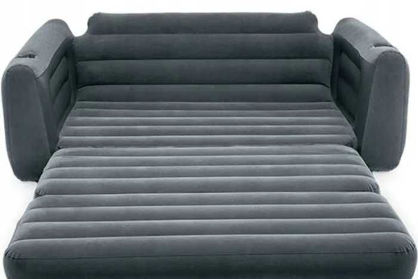 Ogłoszenie - MIĘKKI MATERAC DWUOSOBOWY Intex 224x203x66 cm sofa DMUCHANY łóżko 2w1 - Katowice - 429,00 zł