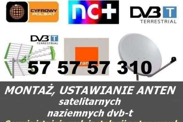 Ogłoszenie - Ustawianie i montaż anten satelitarnych i naziemnych DVBT-2 Solidnie - Chełm