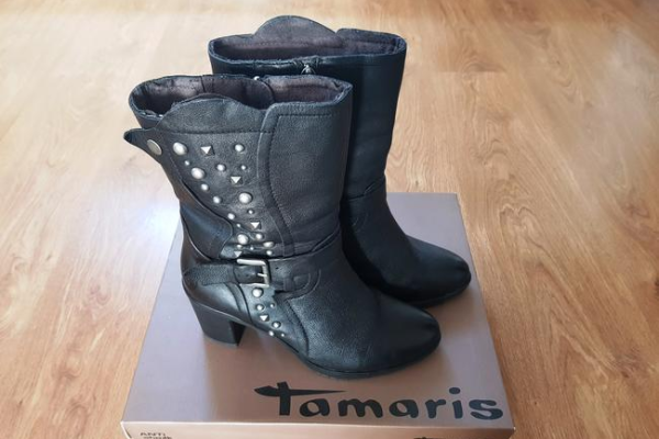 Ogłoszenie - Buty damskie kozaki skurzane Tamaris, rozmiar 37 - 150,00 zł