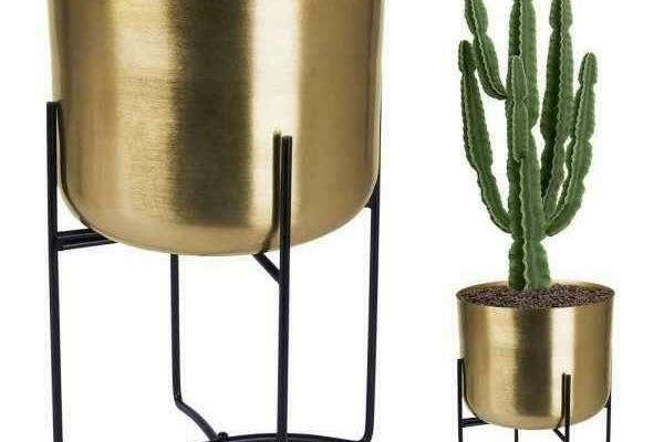 Ogłoszenie - Osłonka na doniczkę, kwietnik 33 x 23 cm metal złoty Vilde - 99,00 zł