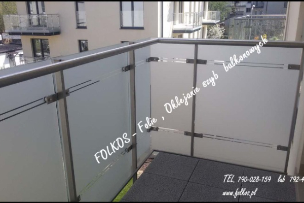 Ogłoszenie - Usługa oklejania balkonów Warszawa -Folie matowe prywatyzujące na balkony Warszawa -Folie prywatyzujące na balkon - Białołęka - 145,00 zł