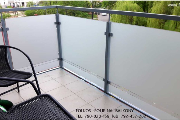 Ogłoszenie - Oklejamy balkony w Warszawie- Mat mrożony na balkon, folie prywatyzujące na balkony -Folkos folie Warszawa -Oklejanie - Białołęka - 145,00 zł