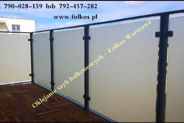 Ogłoszenie - Folia na szklany balkon Żoliborz - Oklejamy balkony Warszawa , folie na balkony - Żoliborz - 145,00 zł