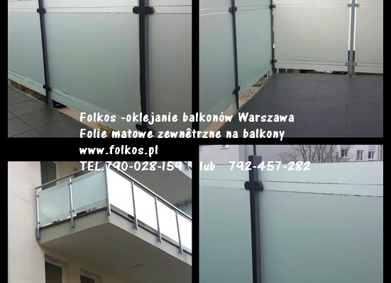 Ogłoszenie - Folie Wola - Usługa oklejania balkonów Warszawa - Folie matowe prywatyzujące na balkony Warszawa Odolany , Wola - Wola - 145,00 zł