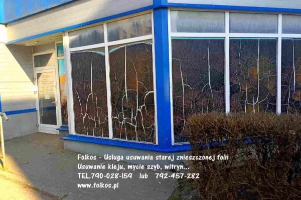 Ogłoszenie - Usługa usuwania , zrywania folii z witryn, usuwanie folii z okien, przeszkleń Warszawa -USŁUGA DEMONTAŻU Folii Warszawa - Mokotów - 123,00 zł