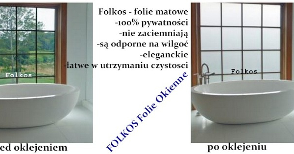 Ogłoszenie - Folie matowe Warszawa - Folia matowa mrożona, folia matowa mleczna -Folkos folie prywatyzujące Warszawa oklejamy - Białołęka - 145,00 zł