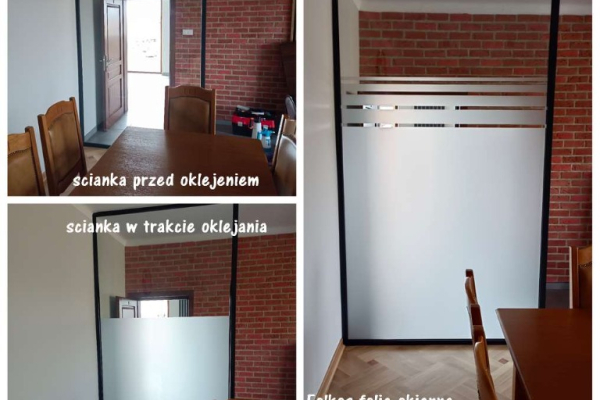 Ogłoszenie - Folie matowe Warszawa - Folia matowa mrożona, folia matowa mleczna -Folkos folie prywatyzujące Warszawa oklejamy - Białołęka - 145,00 zł