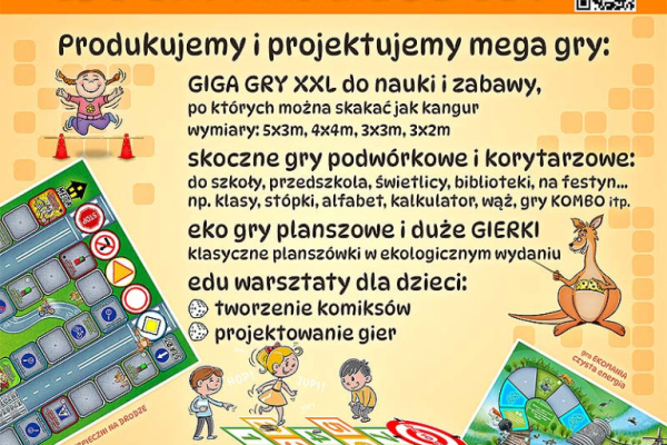Ogłoszenie - EKO GRY XXL dla dzieci OZE - czyste powietrze, energia, woda - ekologiczne gry - Małopolskie