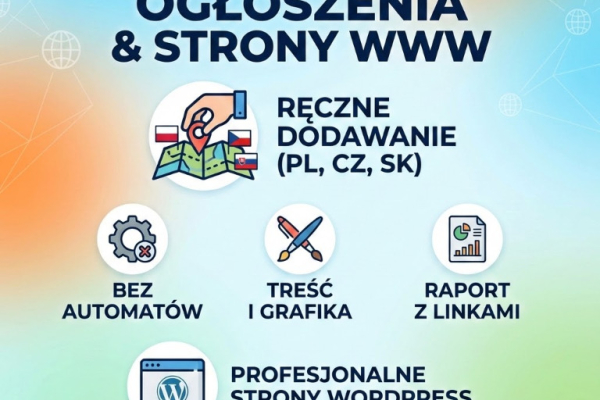 Ogłoszenie - Strona internetowa od 500 PLN z mocną promocją na START/ FAKTURA