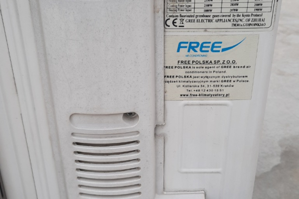 Ogłoszenie - Klimartzator GREE( jednostak i nawiew)2011r (nr 414A/L-102) - Dębica - 1 188,00 zł