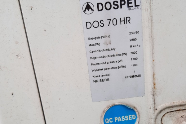 Ogłoszenie - Dospel Sama Jednostka Klimatyzatora (nr 81,( L-77) - Dębica - 1 188,00 zł