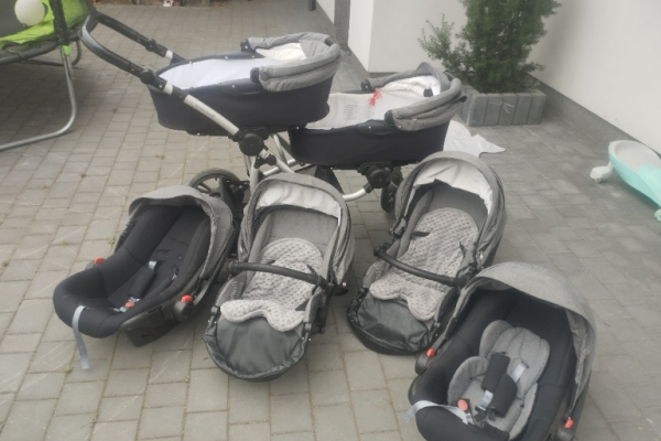 Ogłoszenie - Wózek dziecięcy bliźniaczy - Lubelskie - 500,00 zł