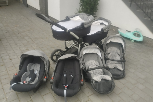 Ogłoszenie - Wózek dziecięcy bliźniaczy - Lubelskie - 500,00 zł