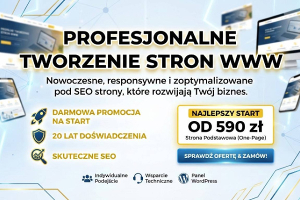 Ogłoszenie - Strona internetowa już od 590 zł - BEZ PRZEPŁACANIA! + DODAWANIE OGŁOSZEŃ