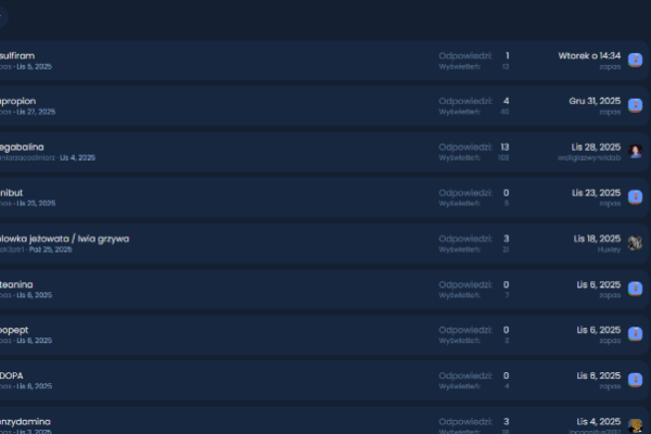 Ogłoszenie - Zapraszamy do Naszego nowego forum o lekach i suplementach prokognitywnych! - Warszawa