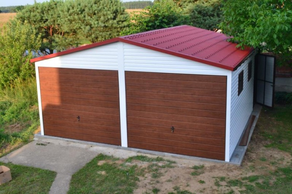 Ogłoszenie - garaże drewnopodobne i akrylowe 6m x 6m z blachodachówką - Szczecin - 13 900,00 zł