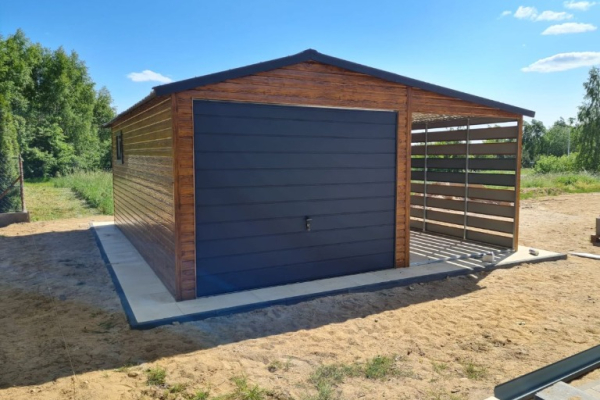 Ogłoszenie - garaże drewnopodobne i akrylowe 6m x 6m z blachodachówką - Szczecin - 13 900,00 zł