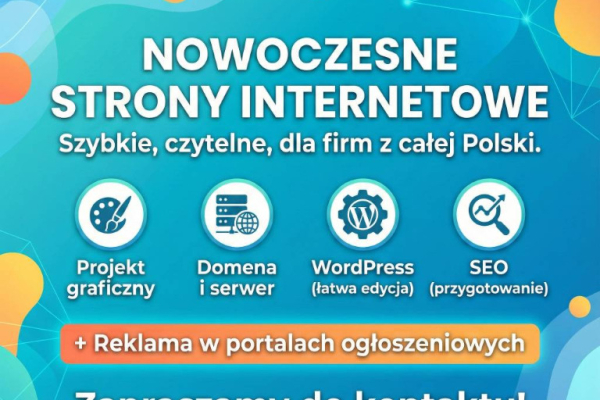 Ogłoszenie - Strona internetowa już od 590 zł - BEZ PRZEPŁACANIA! + DODAWANIE OGŁOSZEŃ