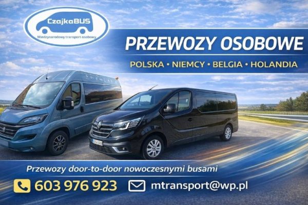 Ogłoszenie - Przejazdy busem do Niemiec, Holandii, Belgii. Przeprowadzki