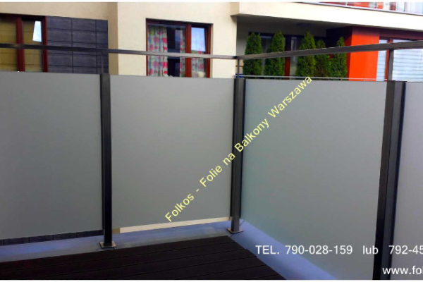 Ogłoszenie - Oklejamy balkony na Wilanowie - Folie matowe prywatyzujące na szklane balustrady balkonowe Warszawa Wilanów folie - Wilanów - 143,00 zł