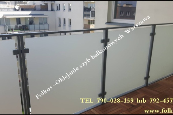 Ogłoszenie - Okleiny balkonowe Warszawa -Usługa oklejania balkonów folią -Folie matowe prywatyzujące na BALKON Warszawa - Wilanów - 142,00 zł