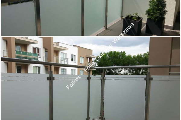 Ogłoszenie - Oklejamy balkony Warszawa Włochy - folie matowe na szyby balkonowe- oklejamy balkony folią Warszawa -Folkos folie balkon - Włochy - 145,00 zł