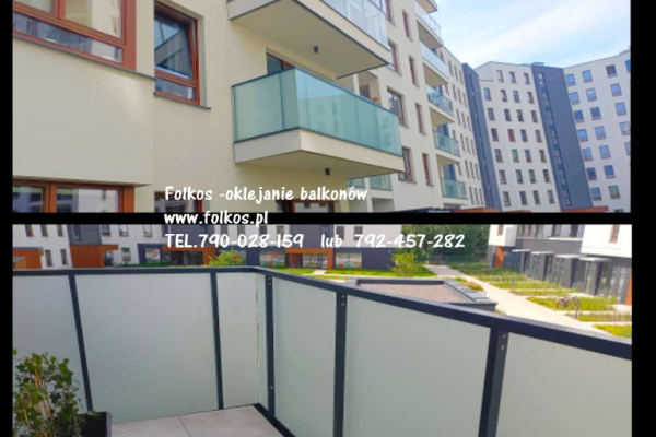 Ogłoszenie - Oklejamy balkony Warszawa Włochy - folie matowe na szyby balkonowe- oklejamy balkony folią Warszawa -Folkos folie balkon - Włochy - 145,00 zł