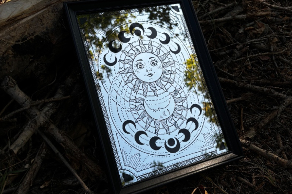 Ogłoszenie - Lustro grawerowane ręcznie - Katowice - 250,00 zł