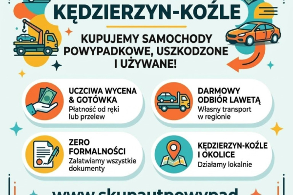 Ogłoszenie - Gotówka za auto po kolizji - skup pojazdów Kędzierzyn-Koźle - Kędzierzyn-Koźle