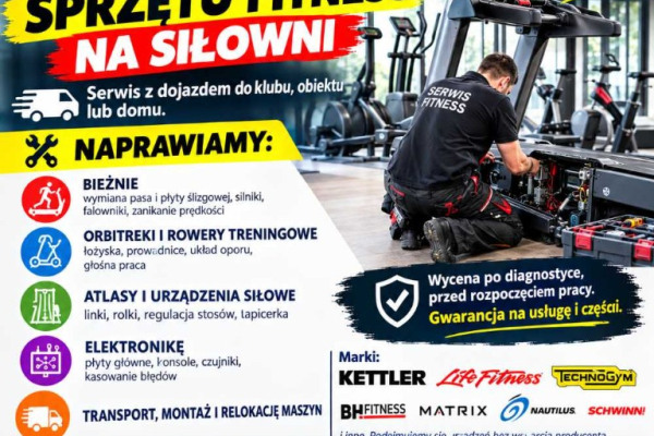 Ogłoszenie - Naprawa sprzętu fitness na siłowni Otwock - obsługa ośrodków, klubów i siłowni osiedlowych - Otwock