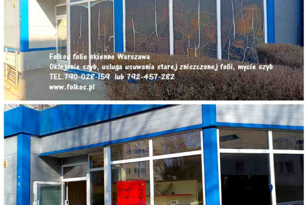 Ogłoszenie - Zrywanie folii z okien, witryn, szklanych ścianek - Usługa usuwania folii, kleju, mycie szyb Warszawa -Folkos folie - Ursynów - 132,00 zł