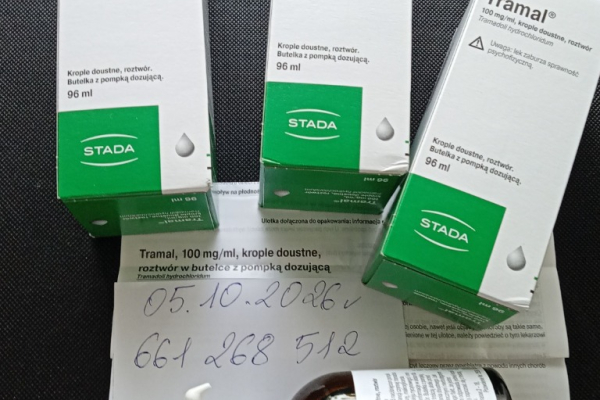 Ogłoszenie - Tramal Krople 96 ml . Odbiór wyłącznie osobisty. - Mazowieckie - 300,00 zł