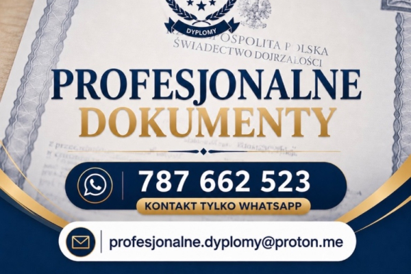 Ogłoszenie - Dyplom Matura Świadectwo BEZ ZALICZEK Tylko tu uczciwa oferta dyplomu - Warmińsko-mazurskie - 1 800,00 zł