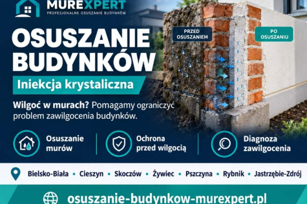 Ogłoszenie - Osuszanie budynków Rybnik - usuwanie wilgoci i grzyba ze ścian - Rybnik