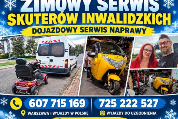 Ogłoszenie - DOJAZDOWY SERWIS SKUTERÓW INWALIDZKICH - ZADBAJ O SPRZĘT ZIMĄ - Mazowieckie