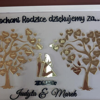 Ogłoszenie - Obraz dla rodziców, podziękowanie złote - 140,00 zł