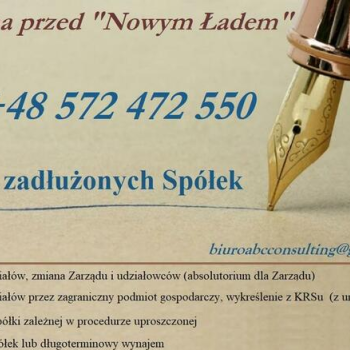 Ogłoszenie - Skup zadłużonych i niechcianych Spółek