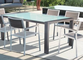 Ogłoszenie - Meble ogrodowe stół wygodne krzesła nowe białe szare - Trzebinia - 3 300,00 zł