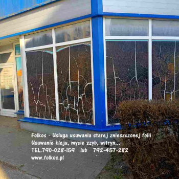 Ogłoszenie - Usługa usuwania , zrywania folii z witryn, usuwanie folii z okien, przeszkleń Warszawa -USŁUGA DEMONTAŻU Folii Warszawa - Mokotów - 123,00 zł