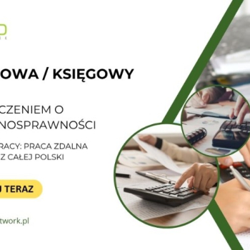 Ogłoszenie - Księgowa/Księgowy z orzeczeniem o niepełnosprawności -praca zdalna dla osób z całej Polski - Śródmieście - 4 806,00 zł