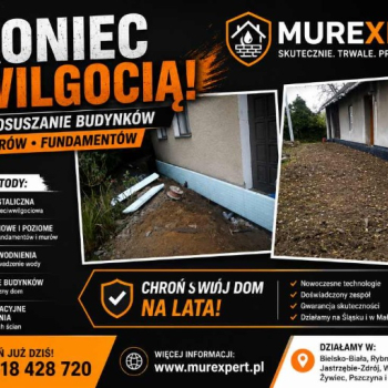 Ogłoszenie - Osuszanie budynków, izolacja fundamentów, iniekcja krystaliczna, podcinanie ścian Małopolska/ Śląsk - Śląskie