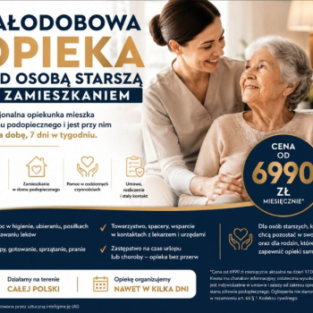 Ogłoszenie - Usługa opieki od 6990 zł 24h nad osobą starszą z zamieszkaniem - 6 990,00 zł