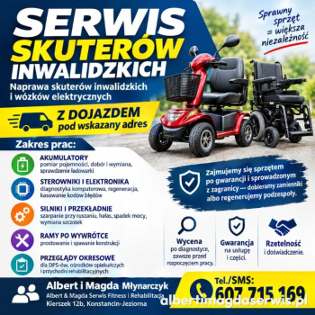 Ogłoszenie - Naprawa skuterów inwalidzkich Pruszków - elektronika, napęd, akumulatory - Pruszków