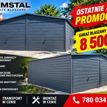 Ogłoszenie - Garaż Blaszany 6x5 antracytowy 1szt W okazyjnej Cenie dostępna - Łódzkie - 8 500,00 zł
